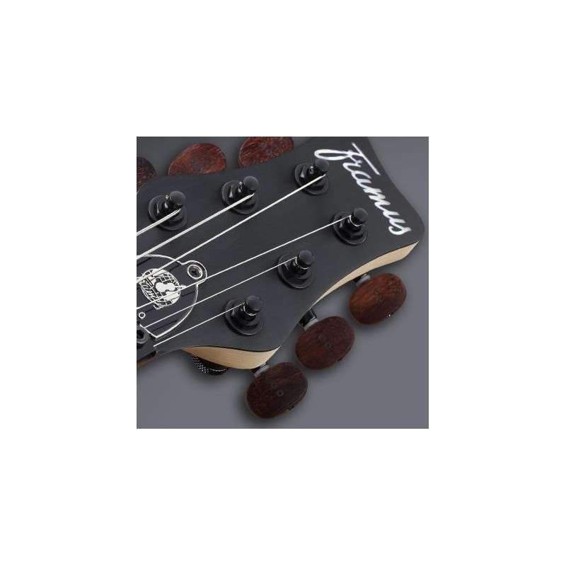 Framus Parts - Ratio Locking Machineheads, 8-String, Rosewood Buttons - Black